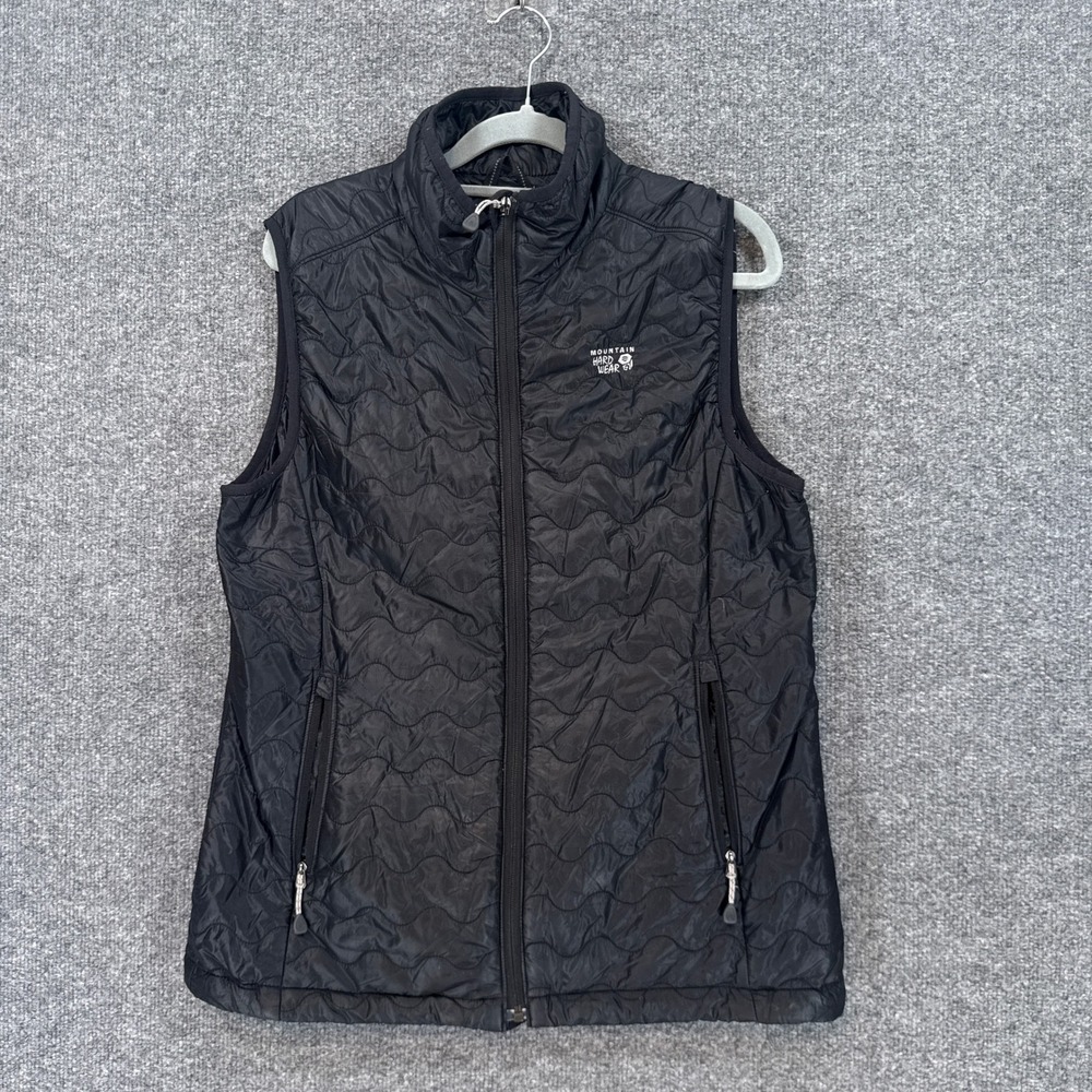 Mountain Hardwear Vest Womens Medium Black Quilted Full Zip Puffer Lightweight